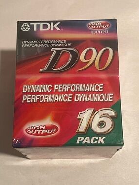 TDK D90 Blank Cassette Tapes NWT Sealed  16 pack